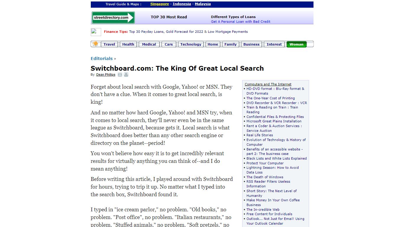 Switchboard.com: The King Of Great Local Search